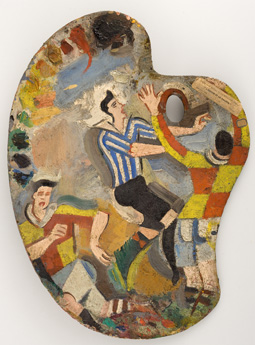 Peinture de rugbyman